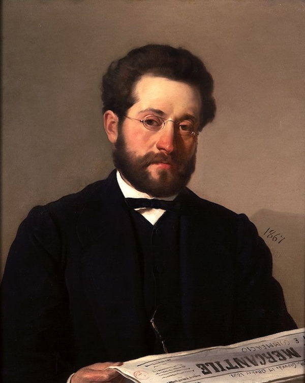 Portrait of Raffaele Debenedetti (1828-1889) by Michelangelo Pittatore (1825-1903)