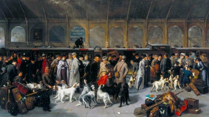 Going North-King's Cross Station by George Earl (1824–1908)